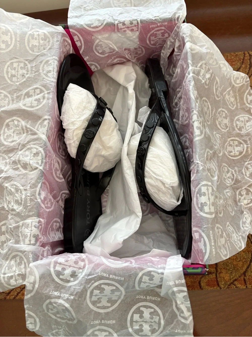 Tory Burch Studded Jelly Flip Flop Size 7  Like New